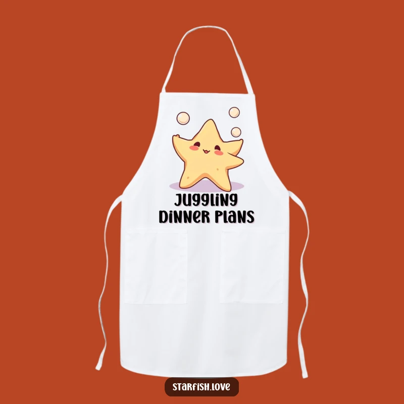 Chef Starfish Pearl Apron: Cook with Playful Ocean Flair