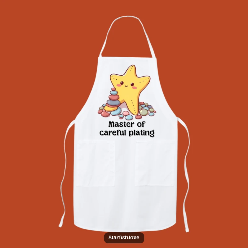 Funny Starfish Pebble Stacker Apron - Cook Up Laughs & Humor