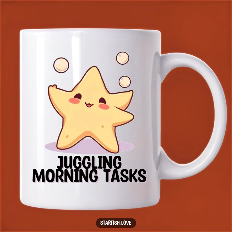 Funny Starfish Pearl Juggler Mug: A Delightful Gift for Ocean Lovers