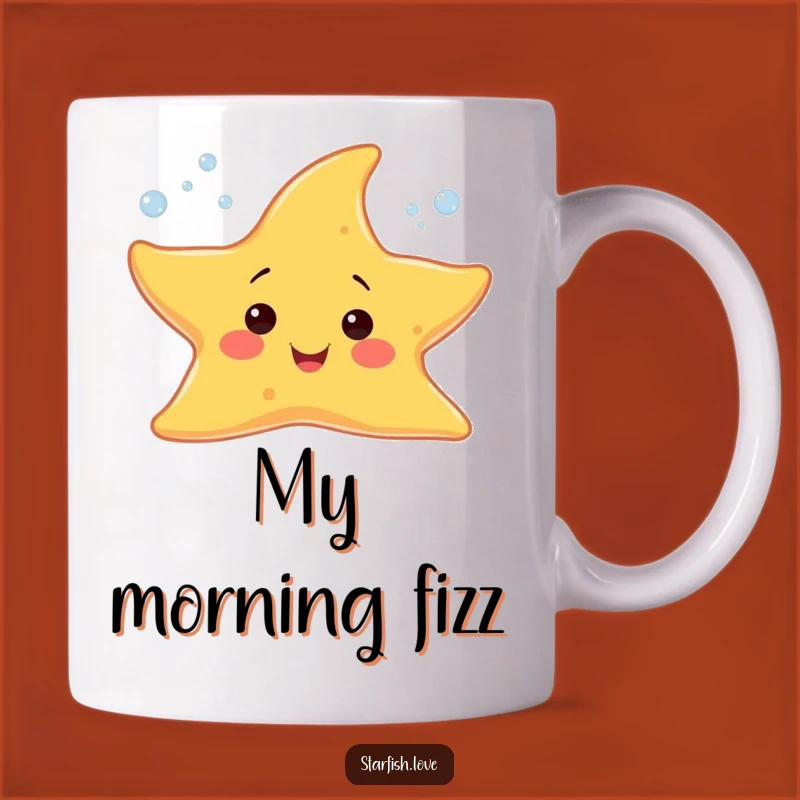Funny Starfish Bubble Mug: A Cheerful Character's Sparkling Gift Idea