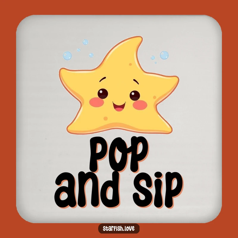 Funny Starfish Bubble Coaster: Protect Surfaces with Cheerful, Sparkling Style