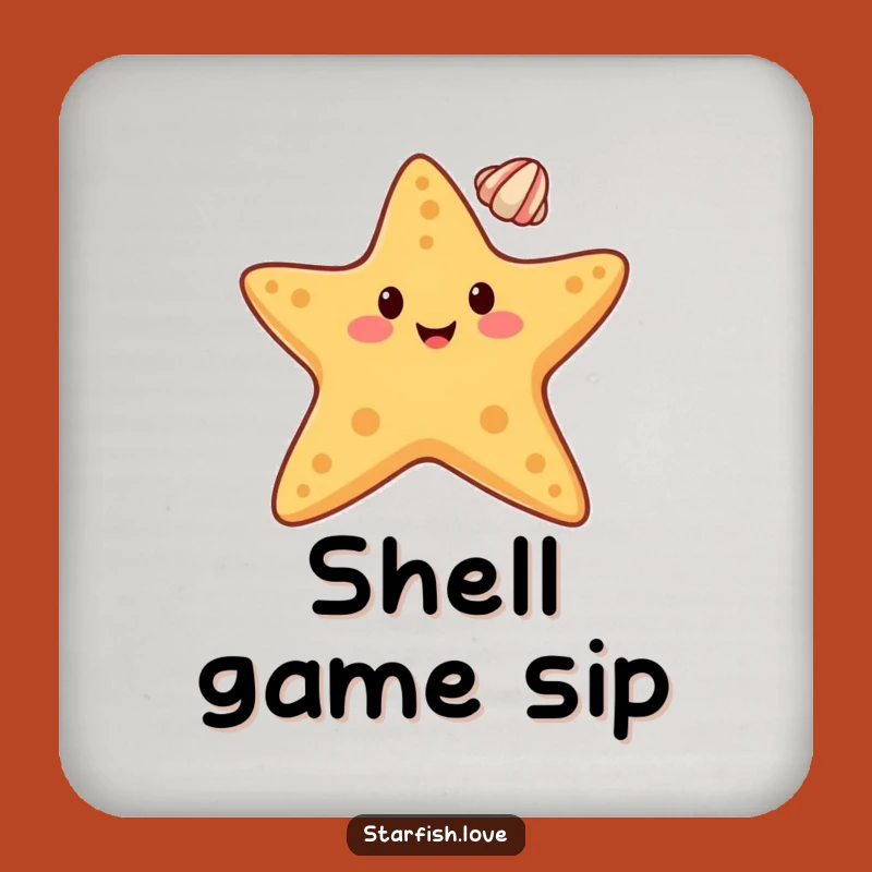 Funny Starfish Seashell Coaster: Protect Surfaces with Balanced Style