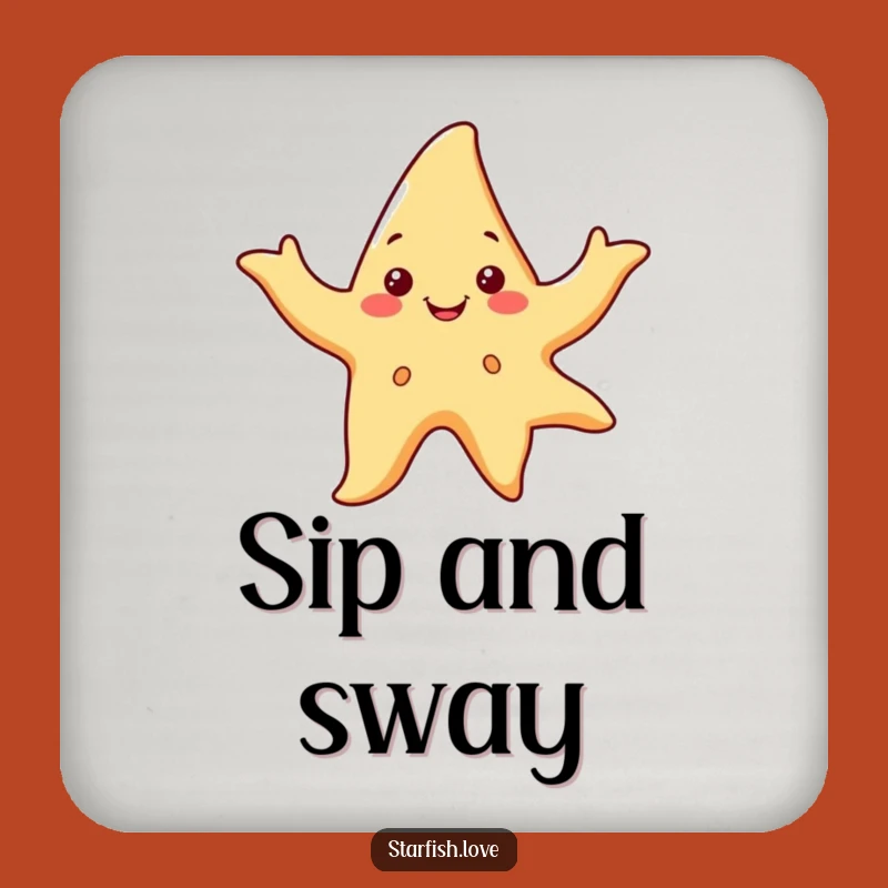 Funny Starfish Dance Coaster: Protect Surfaces with Groovy Style