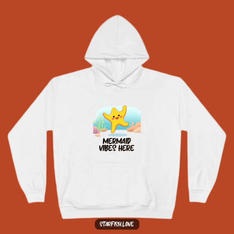 Funny Starfish Dance Hoodie: Cozy Underwater Party, Yellow Starfish Comfort, Perfect Funny Gift
