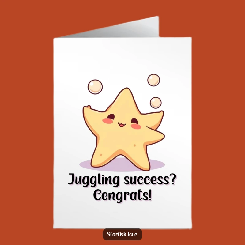 Free Printable Congrats Card: Starfish Pearls, Celebration Juggling, Joyful DIY Gift