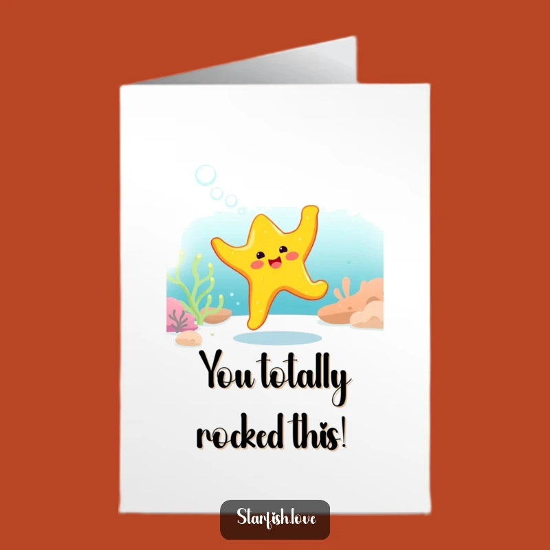 Funny Free Printable Congrats Card: Starfish Dance for Celebrating Achievements