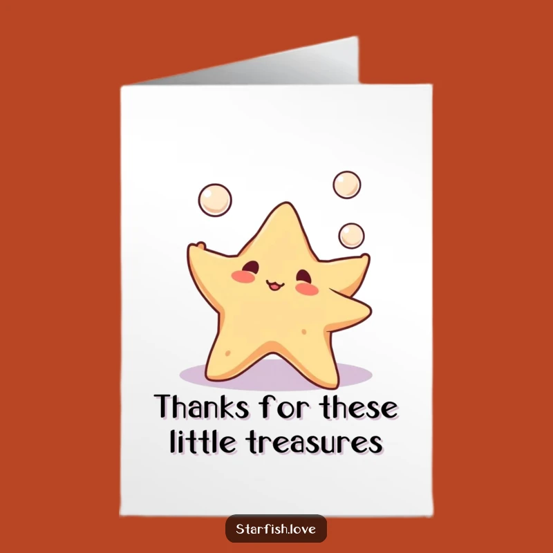 Free Printable Thank You Card: Starfish Pearls, Gratitude Juggling, Sweet DIY Gift