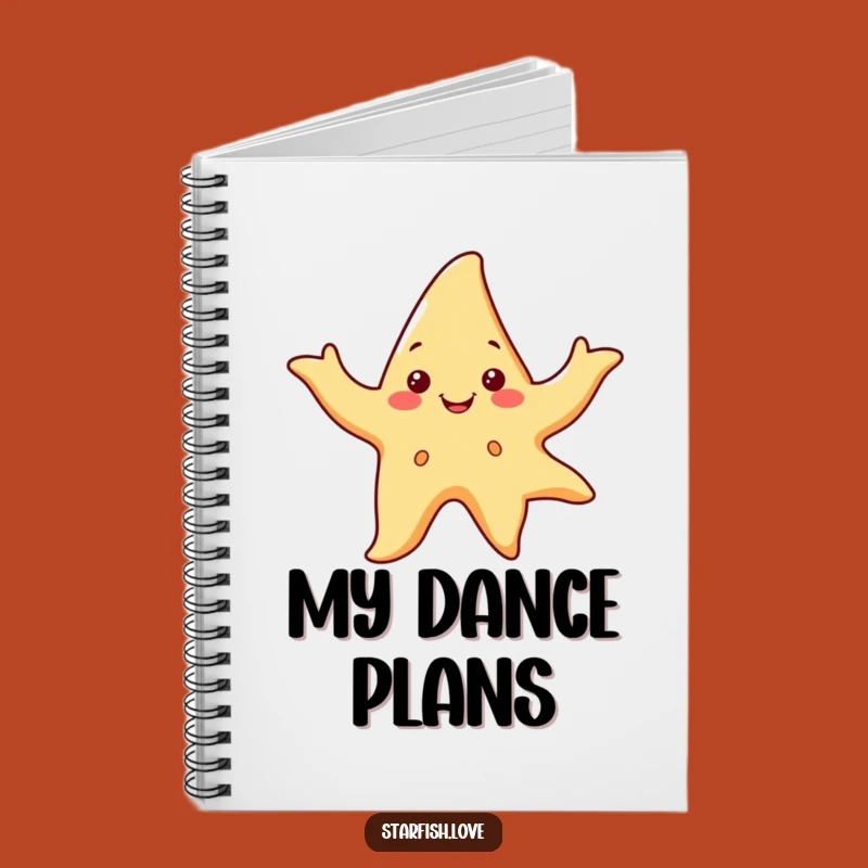 Funny Starfish Dance Notebook: Jot Down Moves with this Smiling Design