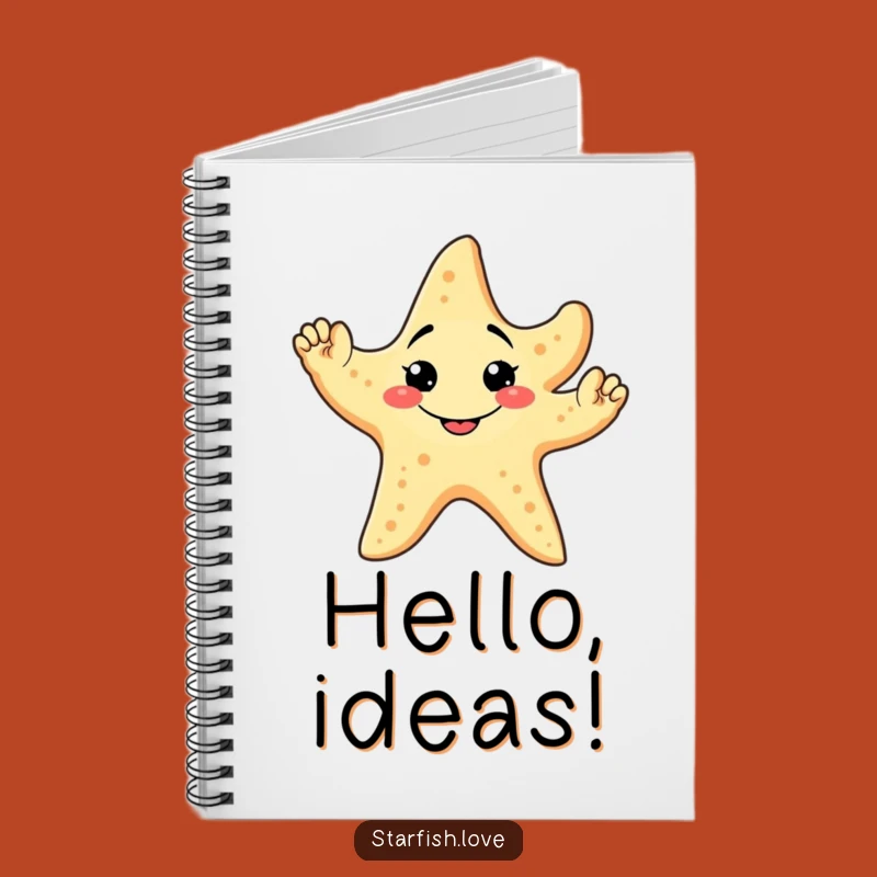 Funny Starfish Wave Notebook: Jot Down Greetings, Friendly Theme, Ideal Funny Gift