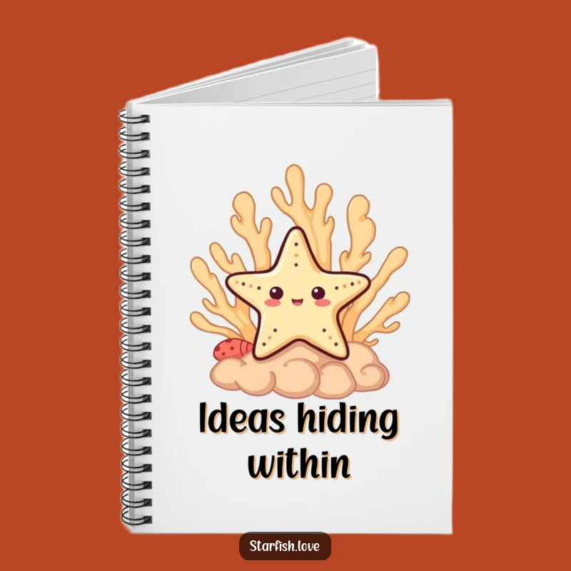Funny Shy Starfish Notebook: Jot Down Secrets, Peek-a-Boo Fun, Ideal Funny Gift