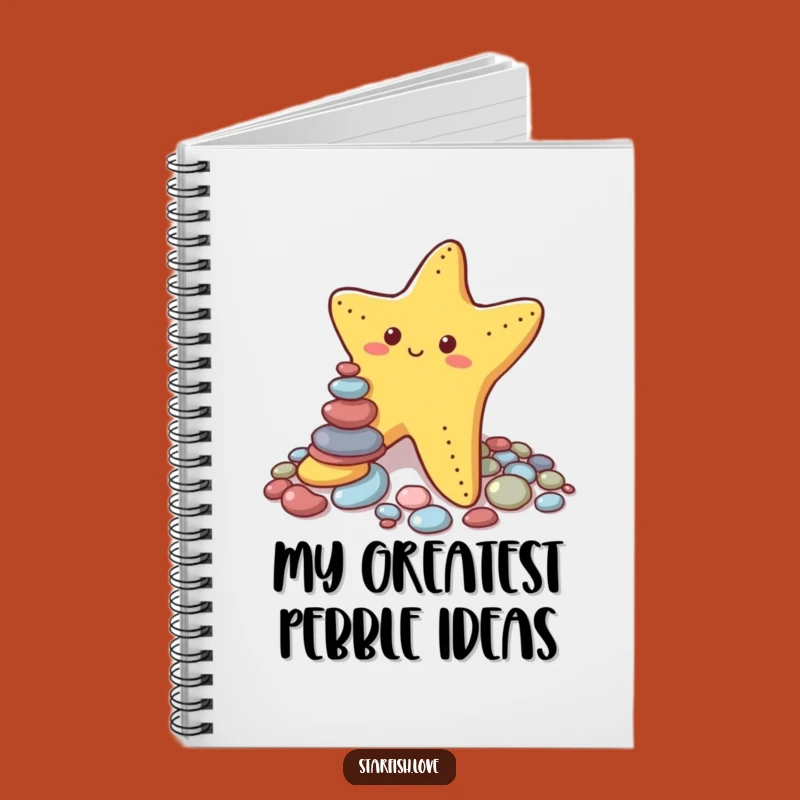 Funny Starfish Pebble Stacker Notebook - Jot Down Ideas with Humor