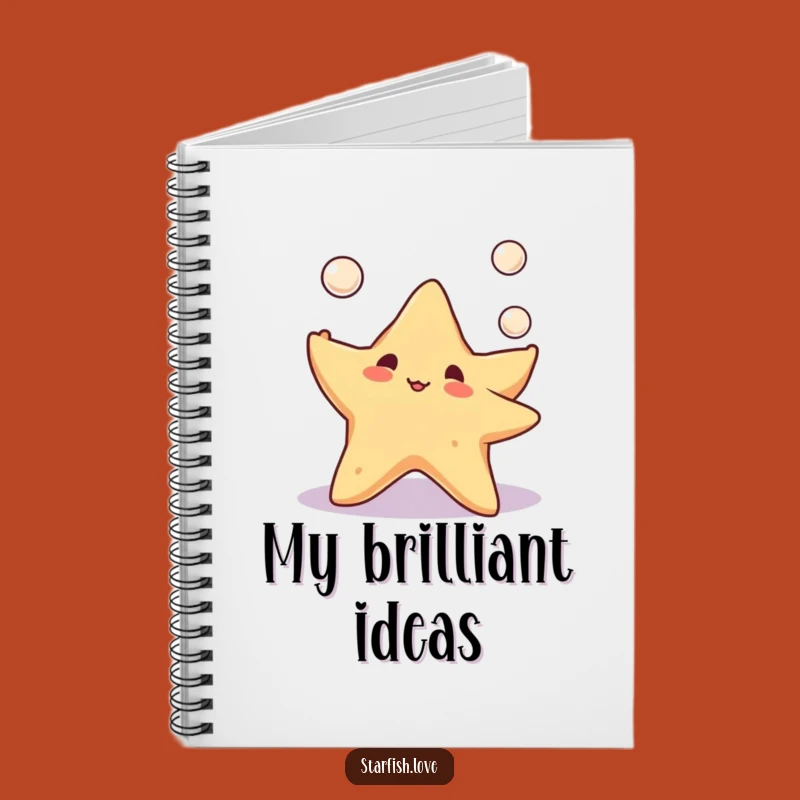 Playful Starfish Pearl Notebook: Jot Down Your Bright Ideas