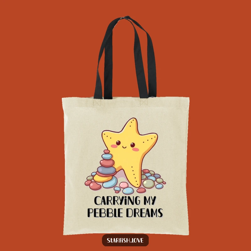 Funny Starfish Pebble Stacker Tote Bag - Carry Your Humor & Essentials